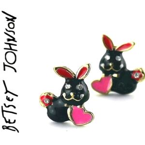 Betsy Johnson Jeweled Bunny Stud-  *Brand New
